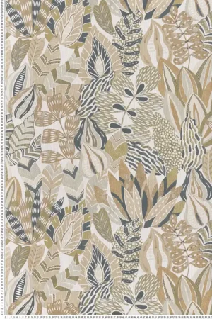 Papier peint Jardin Alfabia vert bleu - Palmadora de Casamance Réf. CAS-76691222 Réduction