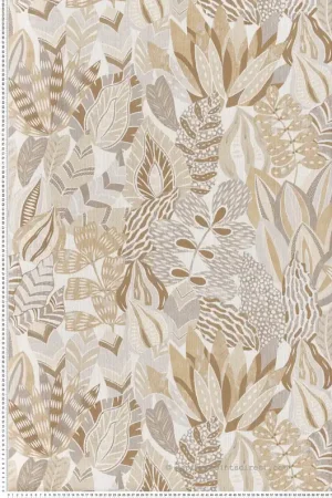 Papier peint Jardin Alfabia sable gris - Palmadora de Casamance Réf. CAS-76691120 Must-Have