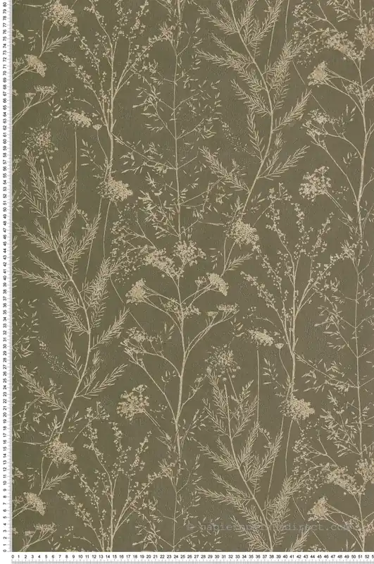 Offre Spéciale Papier peint Floral Prairie argile doré - Sentier des Dunes de Casadéco Réf. SENT200957853