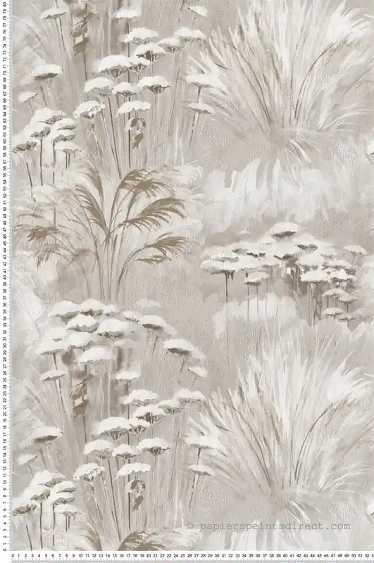 Papier peint Fleur Plante Oyat gris ombre - Sentier des Dunes de Casadéco Réf. SENT200949155 Soldes