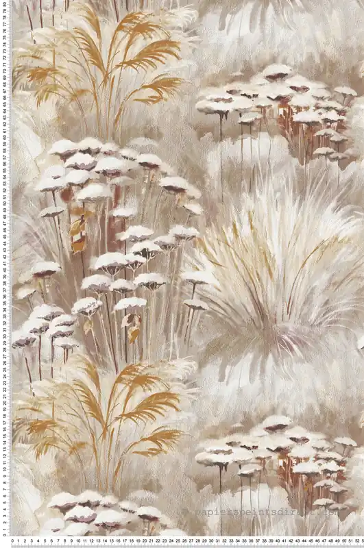 Bon Plan Papier peint Fleur Plante Oyat marron glacé - Sentier des Dunes de Casadéco Réf. SENT200948470