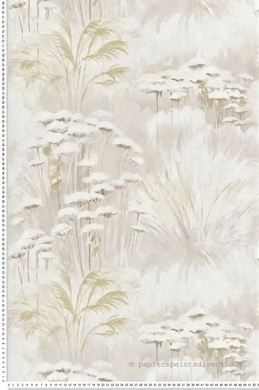 Papier peint Fleur Plante Oyat grège beige - Sentier des Dunes de Casadéco Réf. SENT200941322 Certifié