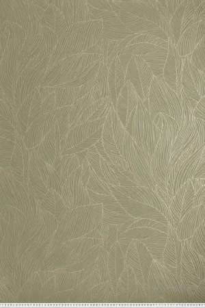 Vente Flash Papier peint Nervure de Feuille Hosta kaki doré - Jardin Félicia de Casamance Réf. CAS-76602548