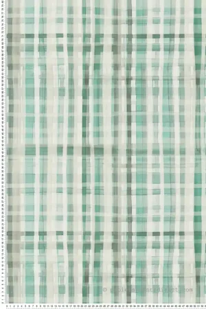 Remise Papier peint Tartan Écossais vert turquoise - Anna D‘Andrea d‘A.S. Création Réf. AS-782243