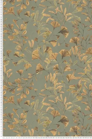 Usine Directe Papier peint Ginkgo Feuille mastic kaki - Anna D‘Andrea d‘A.S. Création Réf. AS-782231