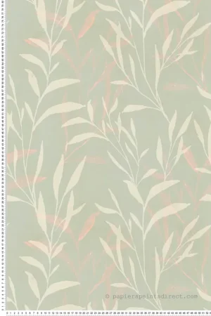 Affaire À Saisir Papier peint Branchage Minimaliste vert amande - Anna D‘Andrea d‘A.S. Création Réf. AS-782221
