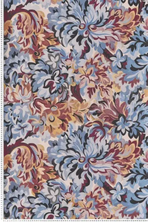Bon Plan Papier peint Feuillage Graphique Idilia bleu violet métallisé - Rhapsody de Masureel Réf. MAS-RHA004