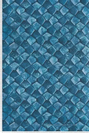 Paiement Sécurisé Papier peint Pierre Mur bleu métallisé - Eclectic de Montecolino Réf. MC-34910