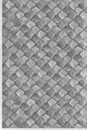 Prix Promo Papier peint Pierre Mur gris plomb argenté - Eclectic de Montecolino Réf. MC-34908