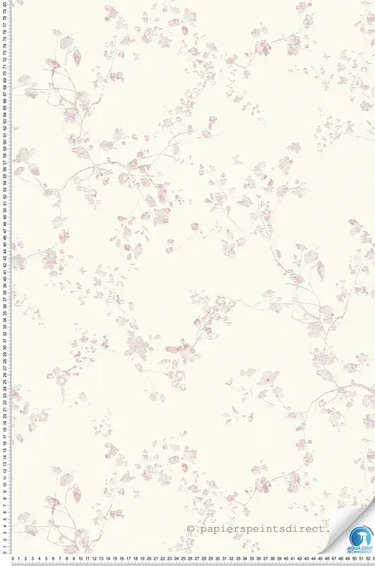 Achetez Aujourd'hui Papier peint préencollé Fleurs rose blanc - Designdrop d‘A.S. Création Réf. AS-784971