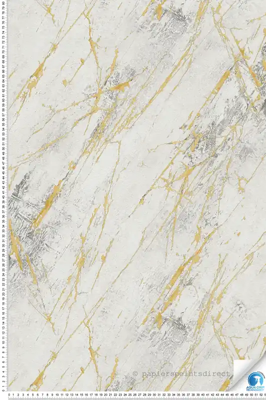 Solde Papier peint préencollé Marbre Matière Arts gris doré - Designdrop d‘A.S. Création Réf. AS-784581