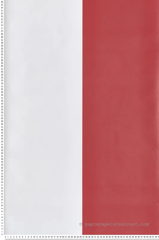 Certifié Papier peint Rayure Extra Large rouge - Jeux de Rayures 3 de Lutèce Réf. LTC-G68080