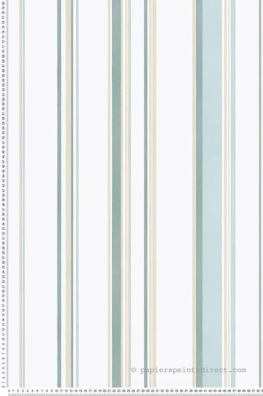 Soldes Papier peint Rayure Élégante bleu grège - Jeux de Rayures 3 de Lutèce Réf. LTC-G68058