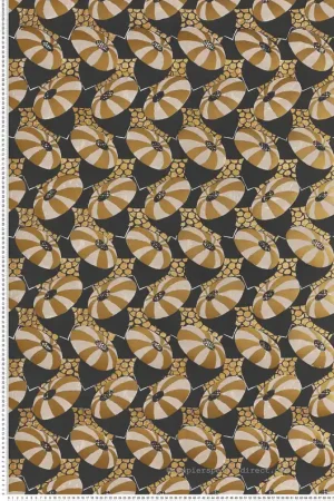 Prix Bas Papier peint Soucoupe Cecilia doré - Folies de Masureel Réf. MAS-FOL004
