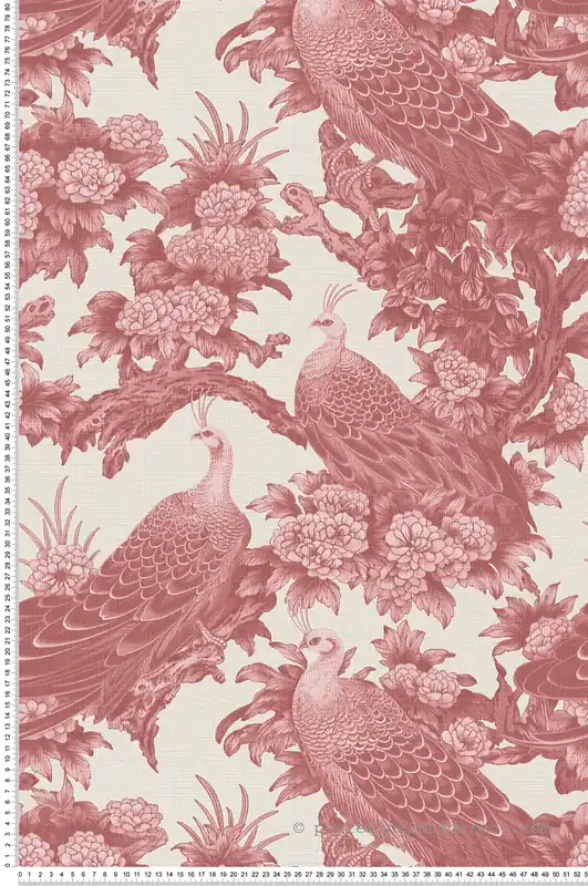 Papier peint Jardin Paon vieux rose - Metropolis Michalsky 6 de Livingwalls Réf. AS-399824 Petit Prix