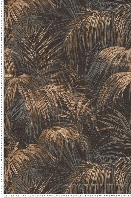 Seulement Aujourd'hui Papier peint Feuilles Jungle Croquis brun noir - Metropolis Michalsky 6 de Livingwalls Réf. AS-399812