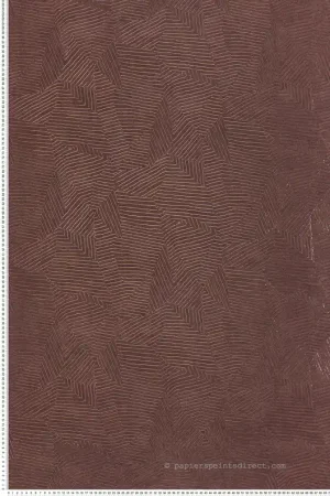 Certifié Papier peint Faux Uni Soroa Laminé prune métallisé - Nature Précieuse de Casamance Réf. CAS-76543772