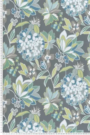 Super Prix Papier peint Floral Valdivian bleu vert - Harmony de Lutèce Réf. LTC-FD27227