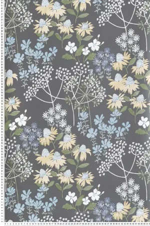 Affaire À Saisir Papier peint Floral Champs Cultivate lavande gris éléphant - Harmony de Lutèce Réf. LTC-FD27018