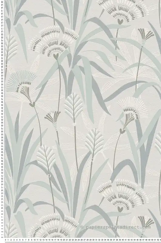 Achetez Aujourd'hui Papier peint Végétal Fleuri 1900 gris bleu argenté - French Affair d‘A.S. Création Réf. AS-399363