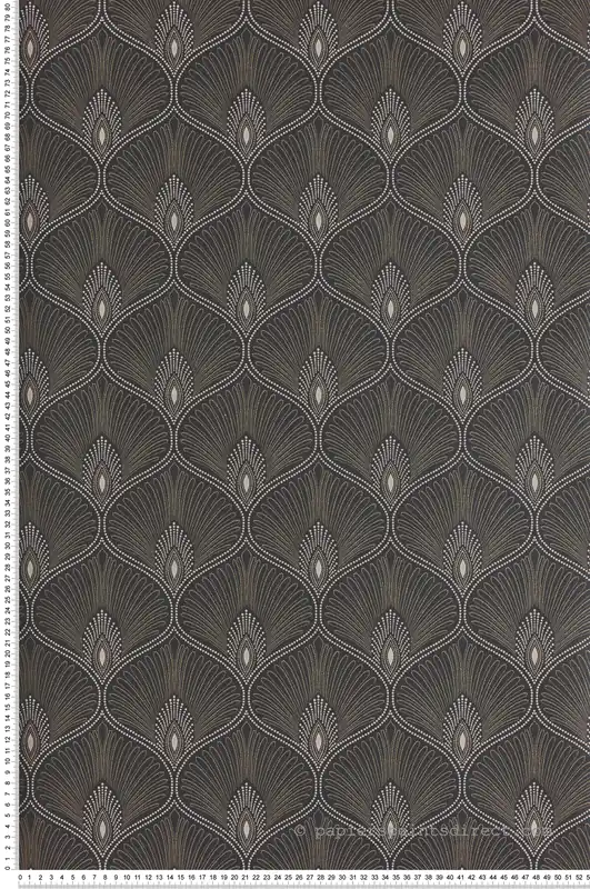 Jusqu'à Épuisement Des Stocks Papier peint Art Déco Diamant doré noir - Othello de Masureel Réf. MAS-OTH202