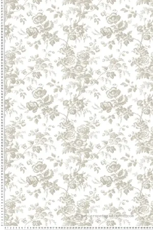 Expédié Aujourd'hui Papier peint Fleurs Anemone Vintage gris blanc cassé - Toiles de York (Initiales) Réf. INI-RT7872