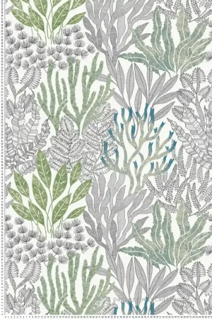 Solde Papier peint Coraux Marin vert bleu - Toiles de York (Initiales) Réf. INI-RT7803