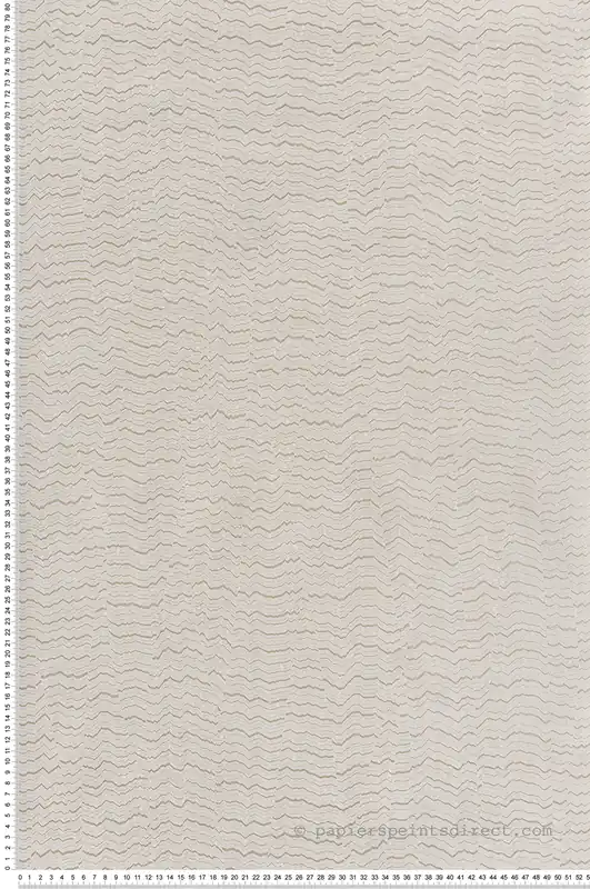 Acheter Direct Papier peint Ligne Ondulée beige crème métallisé - Maya de Montecolino Réf. MC-BZ3405