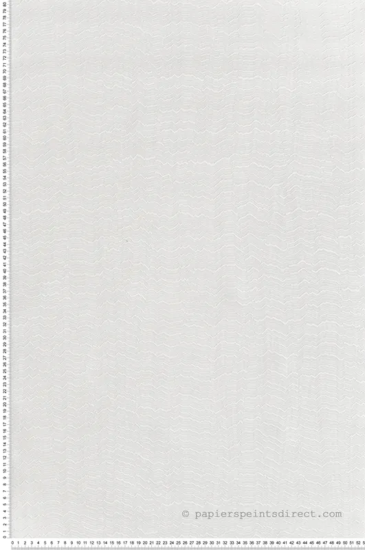 Vente Directe Papier peint Ligne Ondulée blanc nacré - Maya de Montecolino Réf. MC-BZ3401