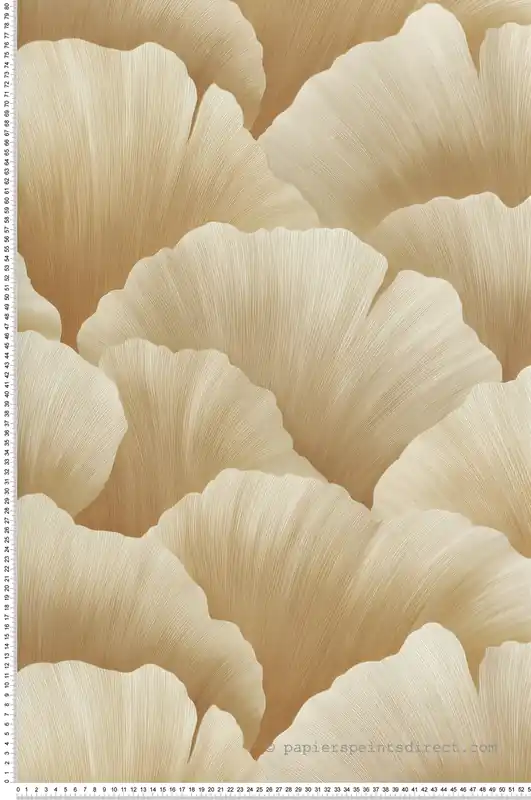 Dernier Modèle Papier peint Pétale Contemporain ocre paillettes - Maya de Montecolino Réf. MC-BZ3007