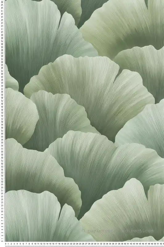 Papier peint Pétale Contemporain vert paillettes - Maya de Montecolino Réf. MC-BZ3006 Achat Immédiat