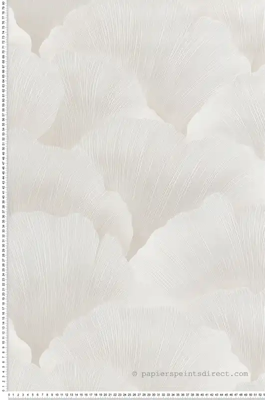 Papier peint Pétale Contemporain blanc lin irisé - Maya de Montecolino Réf. MC-BZ3001 Marque