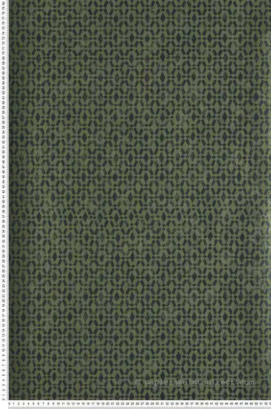 Achetez Aujourd'hui Papier peint Losange Ethnique Ada vert noir métallisé - Havana de Masureel Réf. MAS-HAV502