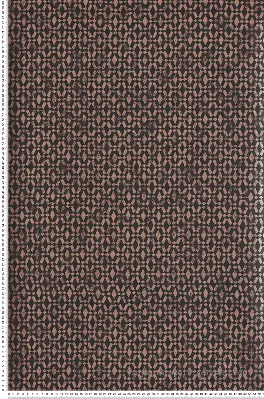 Top Vente Papier peint Losange Ethnique Ada cuivré noir - Havana de Masureel Réf. MAS-HAV501