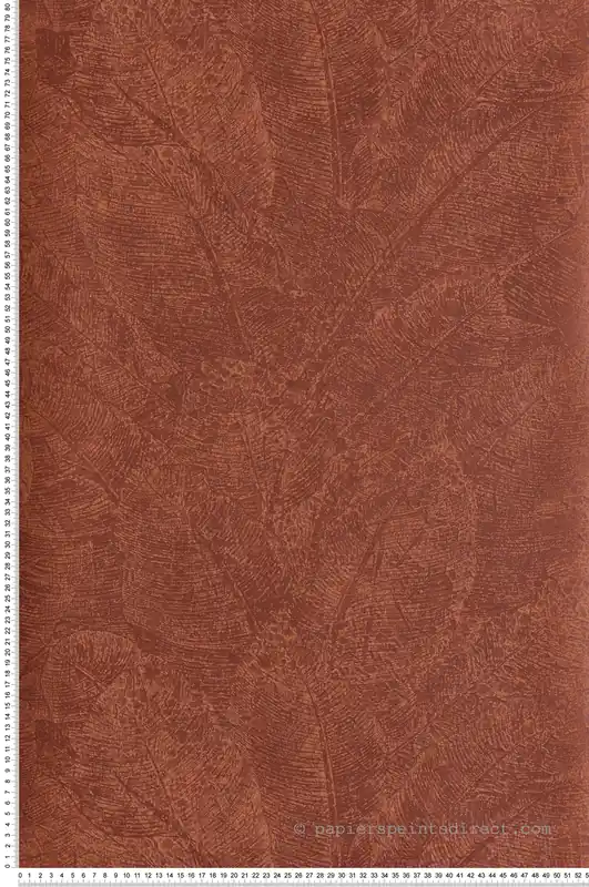 Prix Bas Papier peint Feuillage Discret Juan terracotta métallisé - Havana de Masureel Réf. MAS-HAV301