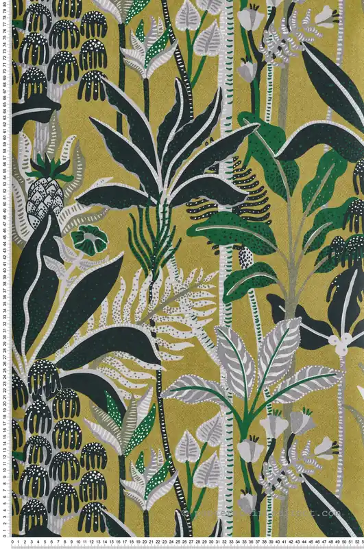 Petit Prix Papier peint Jungle Tropicale José vert - Havana de Masureel Réf. MAS-HAV004