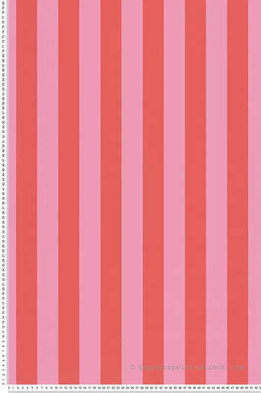 Top Vente Papier peint Rayures Fines Lines rose rouge corail - Basics de Casélio Réf. BAI104034140