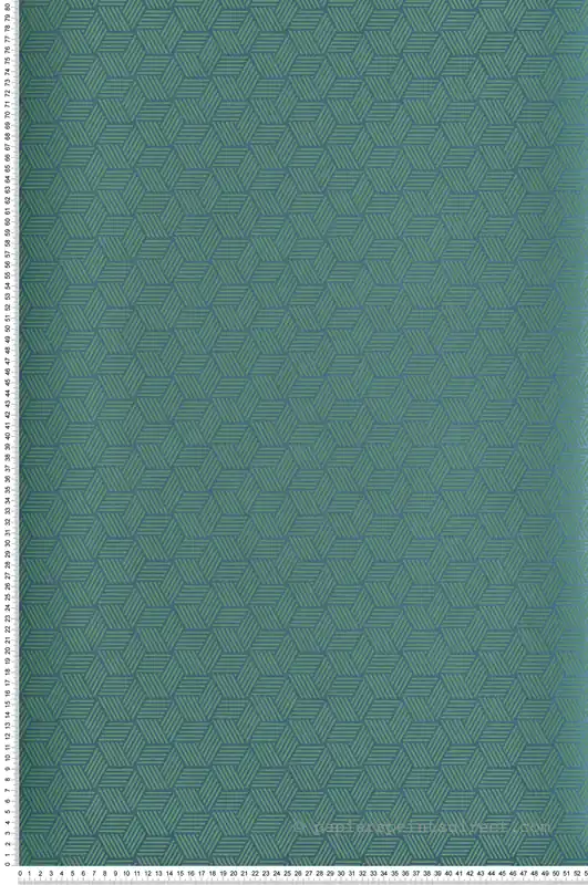 Paiement Sécurisé Papier peint Cube 3D Connexions Métallisé vert canopée - Alchimie de Casadéco Réf. ALMI89947642