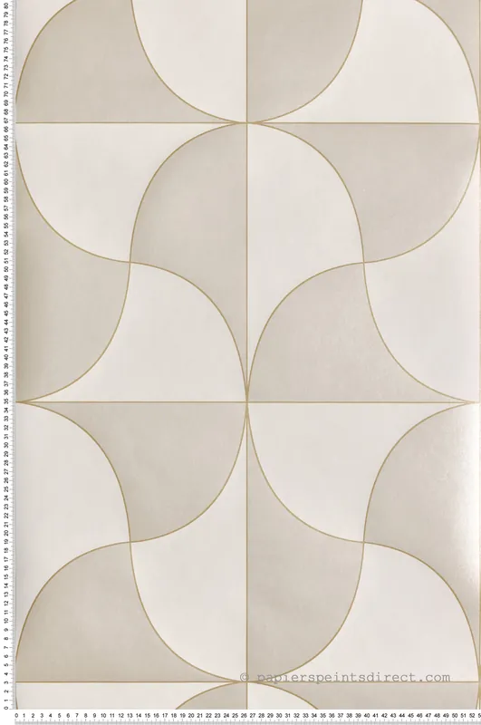 Papier peint Carré Virevolte Métallisé beige doré - Alchimie de Casadéco Réf. ALMI89931622 Prix Bas