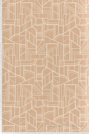 Commande En Gros Papier peint Forme Cinétique pêche beige - Faubourg des Lumières de Casamance Réf. CAS-76292650