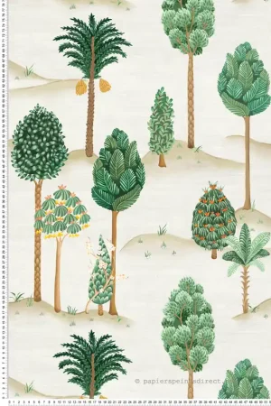 Papier peint Arbre Fruitier Foresta vert - Byzance d‘Osborne & Little Réf. OSB-W7901-01 Nouveauté