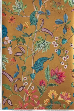 Papier peint Fleur Exotique Chellah doré - Byzance d‘Osborne & Little Réf. OSB-W7907-04 Acheter En Ligne