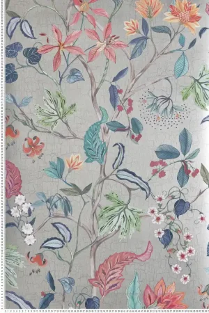 Papier peint Fleur Exotique Chellah argenté - Byzance d‘Osborne & Little Réf. OSB-W7907-02 Offre Du Jour