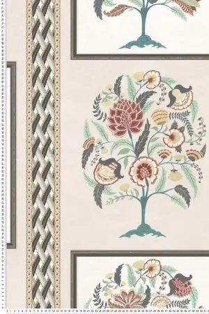 Papier peint Cadre de Fleurs Taniska marron - Byzance d‘Osborne & Little Réf. OSB-W7906-04 Offre Exclusive
