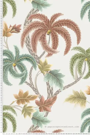Papier peint Palmier Shalimar terracotta - Byzance d‘Osborne & Little Réf. OSB-W7903-02 Expédié Aujourd'hui