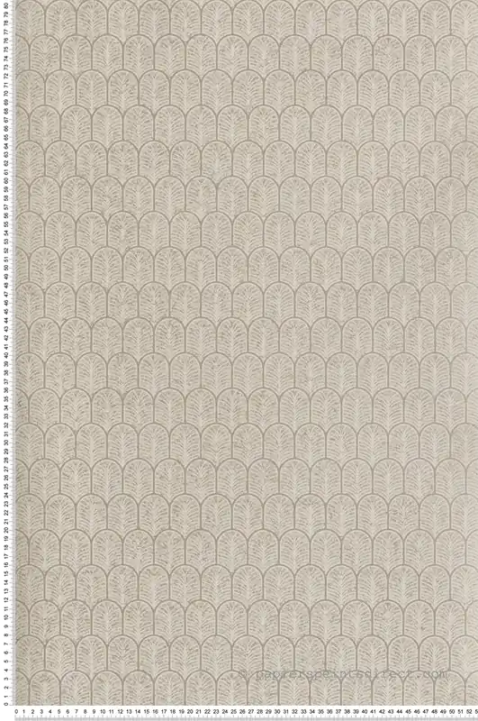 Vente Flash Papier peint Plume Art Déco beige lin métallisé - Unique de Lutèce Réf. LTC-F-VL6003