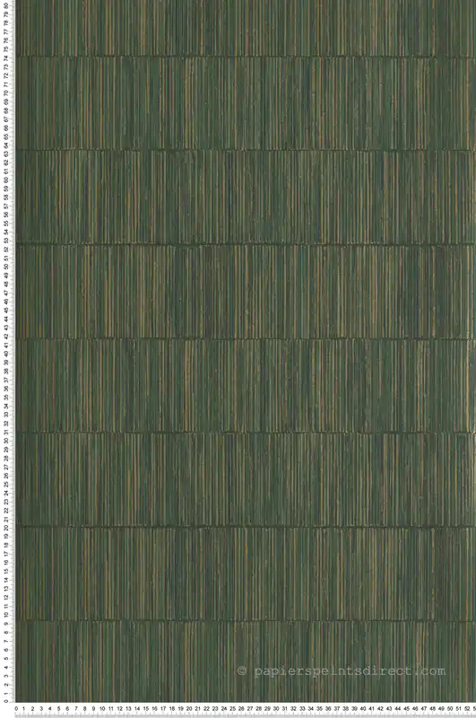 Acheter En Ligne Papier peint Effet Store Bambou vert sapin doré - Unique de Lutèce Réf. LTC-SP-JA3006