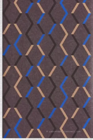 Usine Directe Papier peint Zigzag Graphique bleu électrique - Joy de Masureel Réf. MAS-JOY005