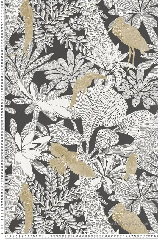 Acheter Direct Papier peint Oiseaux Feuille Riviera noir doré - Moonlight 2 de Casélio Réf. MLGT104269243