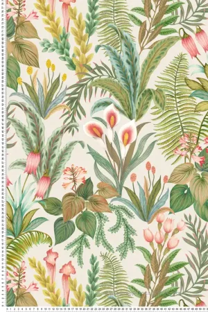 Nouveauté Papier peint Feuillage Fleur Calla Lily vert rose - Rhapsody d‘Osborne & Little Réf. OSB-W7812-04